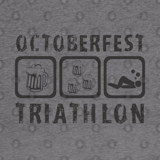 Funny Oktoberfest Triathlon Beer T-Shirt Gift Apparel by JDaneStore